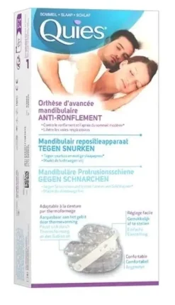 Orthèse d'avancée mandibulaire anti-ronflement Quies - une orthèse