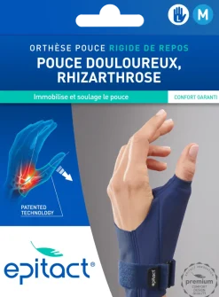 Orthèse pouce gauche M rigide de repos Epitact - 1 unité