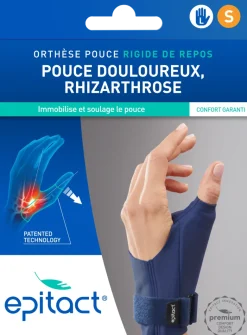 Orthèse pouce gauche S Rigide de repos Epitact - 1 unité