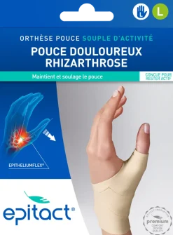 Orthèse souple Pouce Gauche taille L Epitact - 1 unité