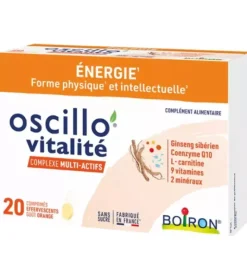 Oscillo Vitalité 50+ Adultes énergie Boiron – 20 comprimés