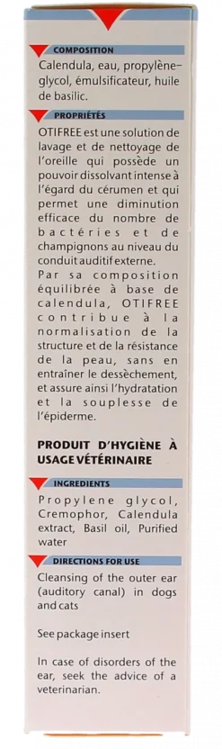 Otifree soluté oriculaire pour les chiens et les chats Vetoquinol