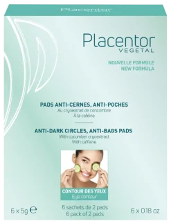 Pads anti-cernes, anti-poches Placentor - boite de 6x2 pads