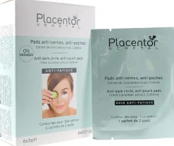 Pads anti-cernes, anti-poches Placentor - boite de 6x2 pads