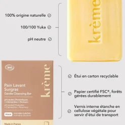 Pain lavant corps bio Krème - pain de 100g