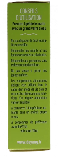 Panax ginseng Bio Dayang - boîte de 15 gélules