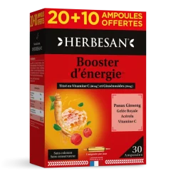 Panax Ginseng Herbesan - 20 ampoules + 10 offertes