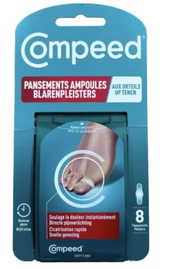 Pansements ampoules aux orteils Compeed - boite de 8 pansements