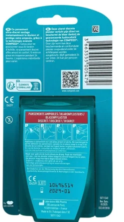 Pansements ampoules discret Compeed - boite de 5 pansements
