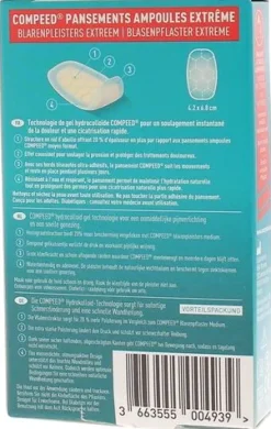 Pansements ampoules format moyen Extrême Compeed - boîte de 10 pansements