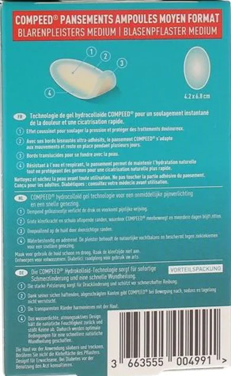 Pansements ampoules moyen format Compeed