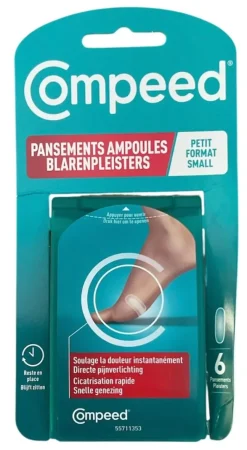 Pansements ampoules petit format Compeed - boite de 6 pansements
