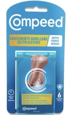 Pansements durillons moyen format Compeed - boite de 6 pansements