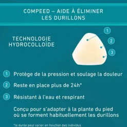 Pansements durillons moyen format Compeed - boite de 6 pansements