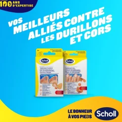 Pansements traitement Durillons Scholl - 4 emplâtres ultra-doux