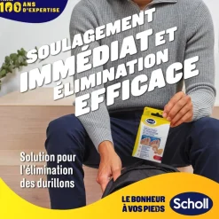Pansements traitement Durillons Scholl - 4 emplâtres ultra-doux