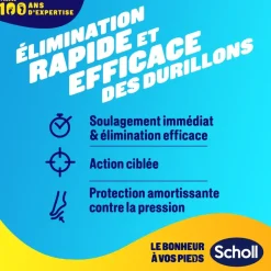 Pansements traitement Durillons Scholl - 4 emplâtres ultra-doux
