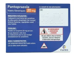 Pantoprazole 20 mg Viatris Générique