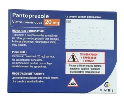 Pantoprazole 20 mg Viatris Générique