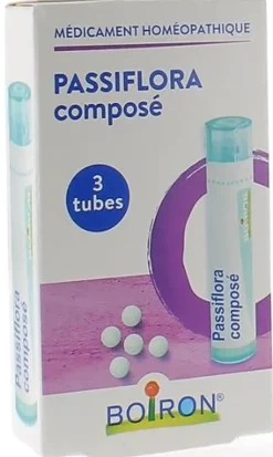 Passiflora composé Boiron – granules, 3 tubes de 4 g