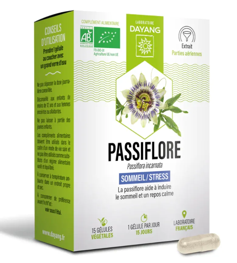 Passiflore sommeil et stress BIO Dayang