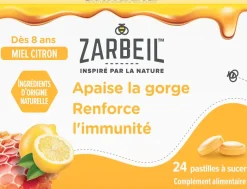 Pastilles gorge et immunité Miel citron Zarbeil - boîte de 24 pastilles