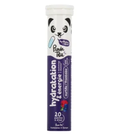 Pastilles hydratation et énergie goût myrtille framboise Panda Tea - 20 pastilles effervescentes