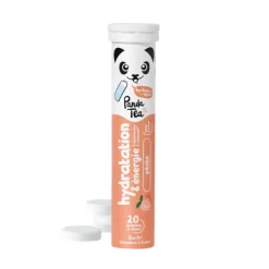 Pastilles hydratation et énergie goût pêche Panda Tea - 20 pastilles effervescentes