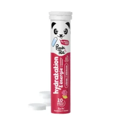 Pastilles hydratation et énergie goût hibiscus citron Panda Tea - 20 pastilles effervescentes