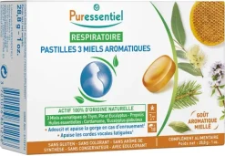 Pastilles 3 Miels Aromatiques Respiratoire Puressentiel - boîte de 18 pastilles