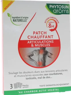 Patch chauffant articulations & muscles Phytosun Arôms - boîte de 3 patchs