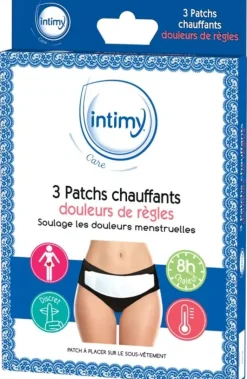 Patchs chauffants douleurs de règles Intimy Care - boîte de 3 patchs