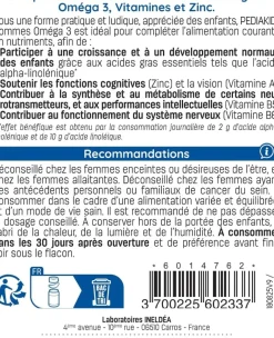 Pediakid gommes omega 3 goût citron Ineldea - boite de 60 oursons