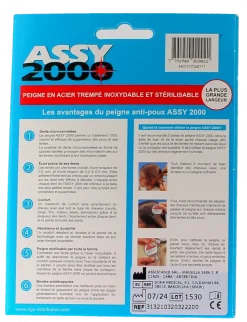 Peigne anti-poux et lentes Assy 2000 - un peigne