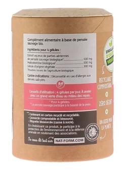 Pensée sauvage bio Beauté de la peau Nat&Form - pot de 90 gélules