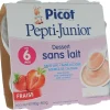 Pepti-junior dessert sans lait goût fraise Picot - 4 pots de 100g