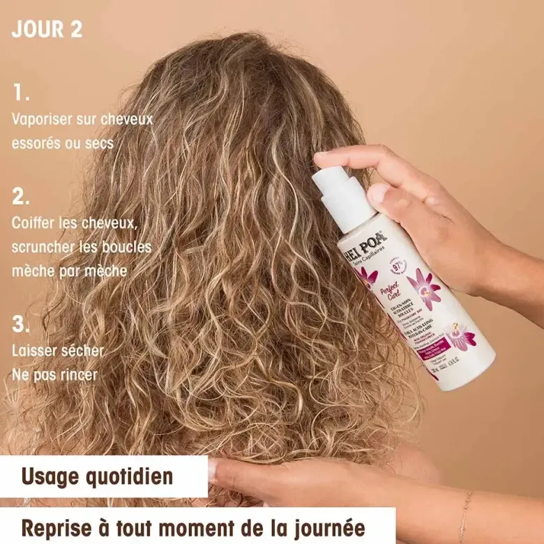 Perfect Curl eau en soin activatrice boucles Hei Poa - spray de 200ml