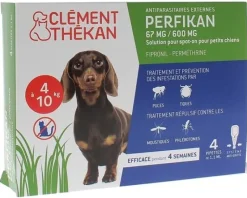 Perfikan 67 mg/600 mg pour petits chiens Clément-Thékan - 4 pipettes de 1,10 ml