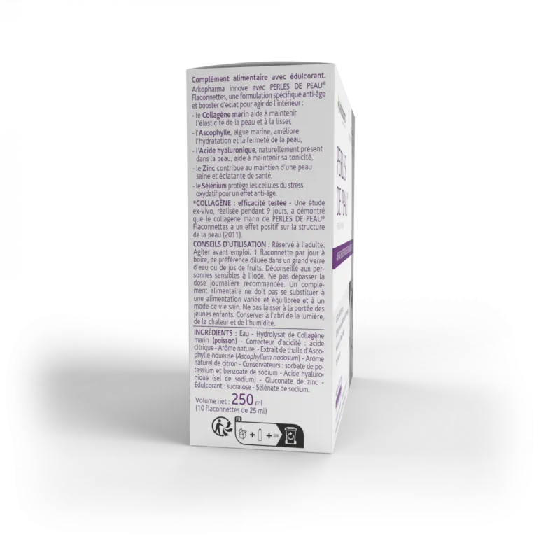 Perles de peau Booster d'éclat anti-âge Arkopharma - boîte de 10 flaconnettes