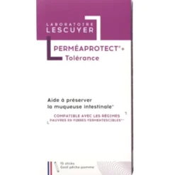 Perméaprotect + tolérance préserve la muqueuse intestinale Lescuyer - boite de 15 sticks