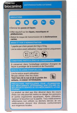 Permetrix solution pour spot-on petit chien Biocanina - boite de 3 pipettes de 0,4ml