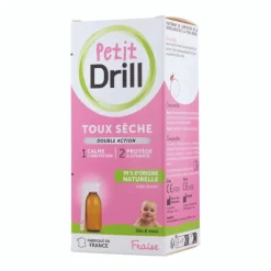 Petit Drill toux sèche double action goût fraise Pierre Fabre - flacon de 125ml