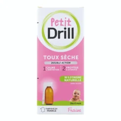 Petit Drill toux sèche double action goût fraise Pierre Fabre - flacon de 125ml