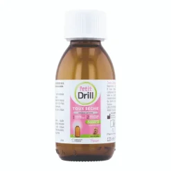 Petit Drill toux sèche double action goût fraise Pierre Fabre - flacon de 125ml