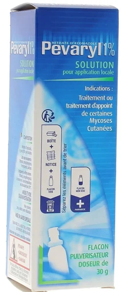 Pevaryl 1% solution pour application locale - flacon pulvérisateur doseur de 30g
