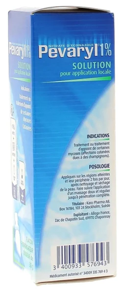 Pevaryl 1% solution pour application locale - flacon pulvérisateur doseur de 30g