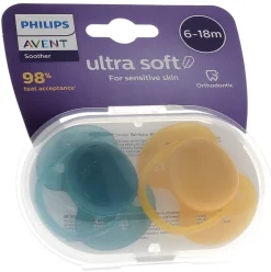 Philips Avent Ultra Soft sucette 6-18 mois – lot de 2