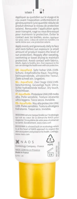 Photoderm Aquafluide SPF50+ Bioderma - tube de 40 ml