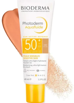 Photoderm Aquafluide teinte dorée SPF50+ Bioderma - tube de 40 ml