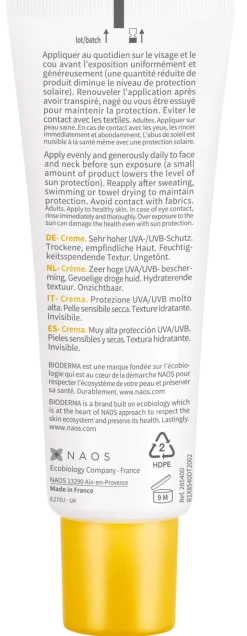 Photoderm Crème SPF50+ Bioderma - tube de 40 ml